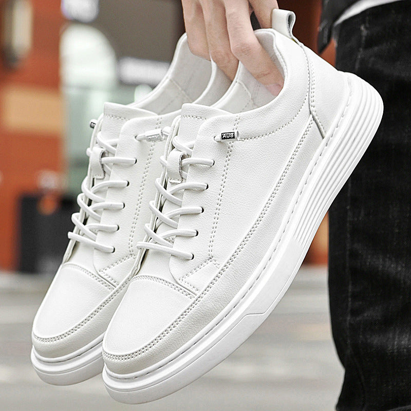 Men’s Low-Top Sneakers with Tonal Stitching and Lace-Up Closure